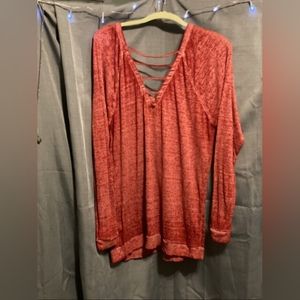 Long sleeve thin blouse